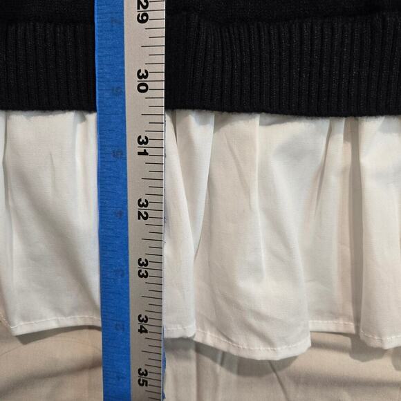 NWT Endless Blu Victoria Sweater Dress Faux Pear Details Sz L Boardroom Chic - Picture 12 of 12